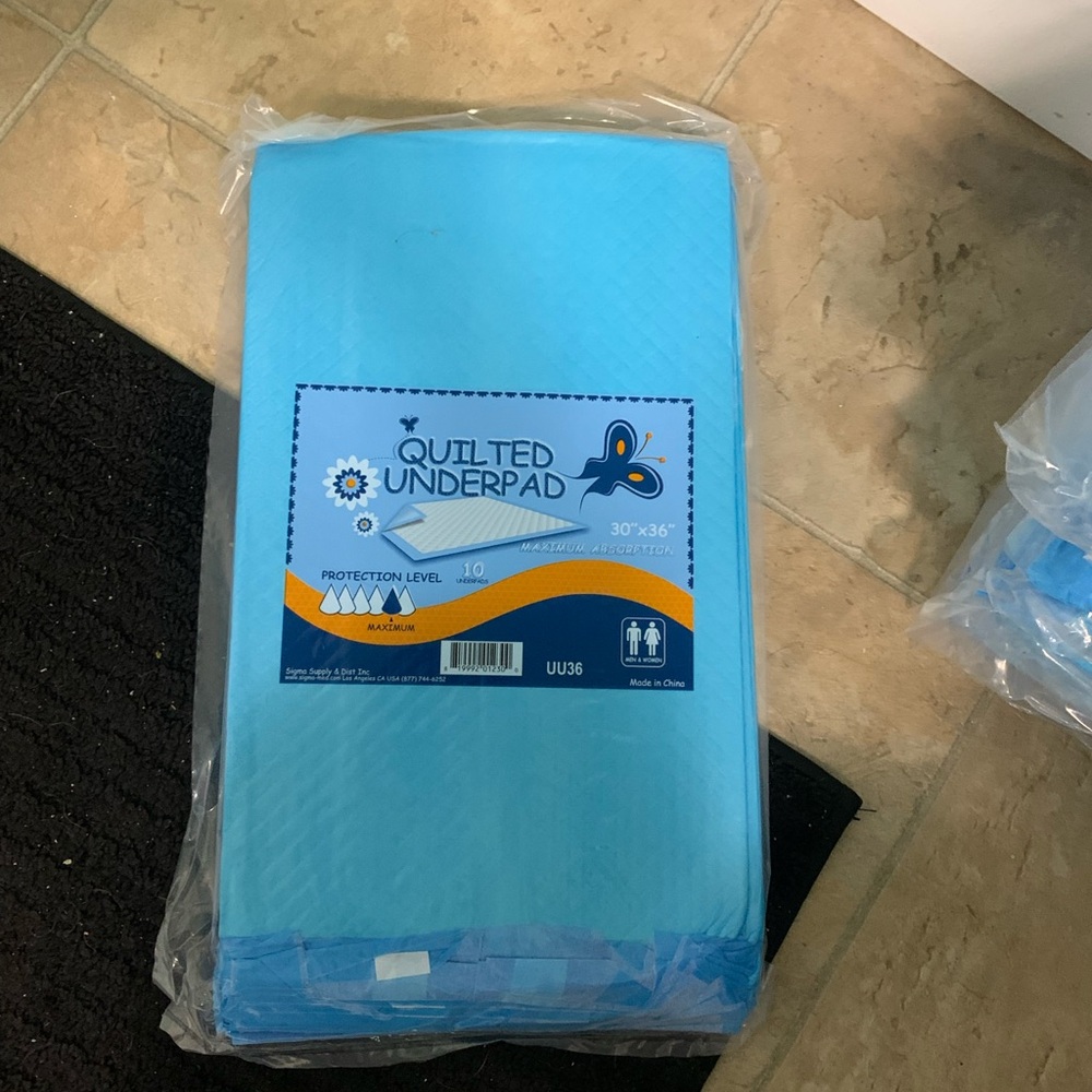 Blue Quilted Underpad 30x36 - 40 count